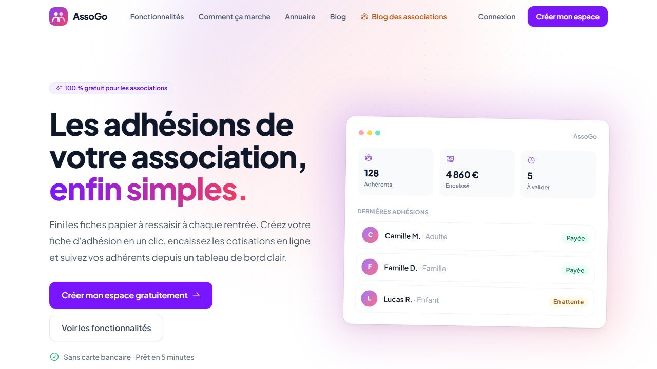 AssoGo réalisé par Agency Code Hub